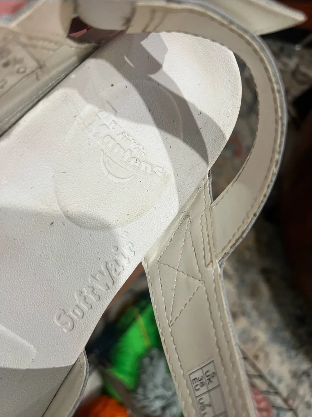 Dr. Martens White Platform Sandals